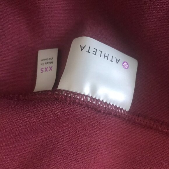 ATHLETA Burgundy Zipper Skirt Size XXS - Picture 6 of 6